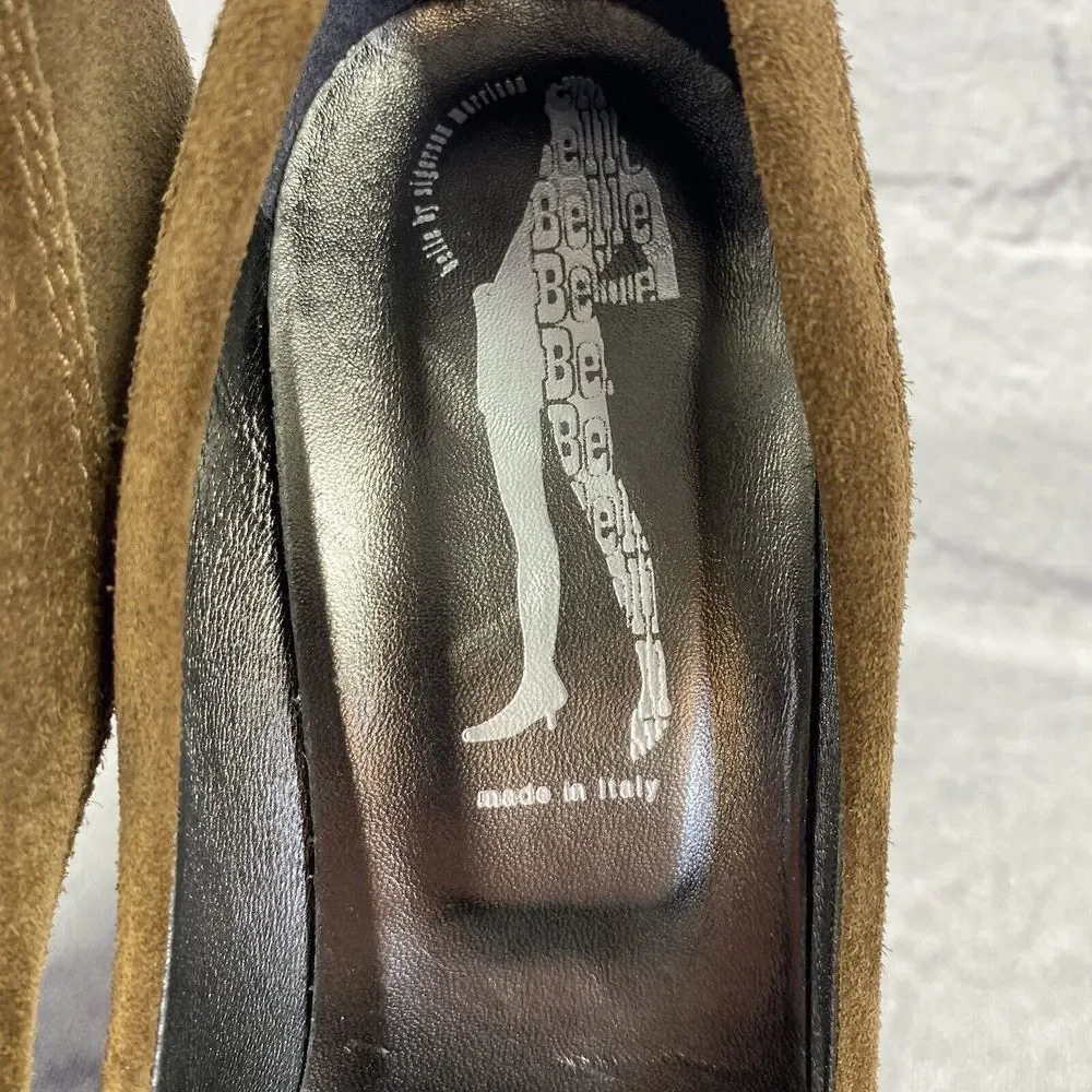 Belle By‎ Sigerson Morisson 4142 Sigaro Suede Designer Pumps Size 9.5 B Italy